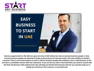 Easy Business to Start in UAE