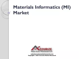 materials informatics mi market