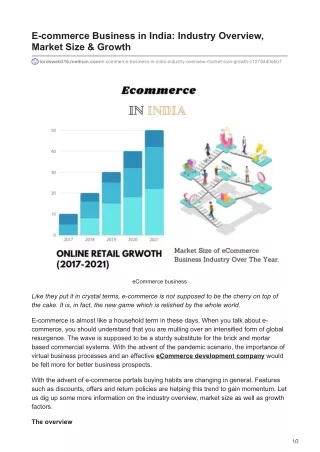 E-commerce Business in India Industry Overview Market Size  Growth