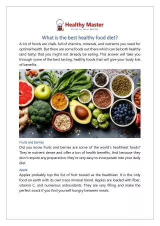 What is the best healthy food diet