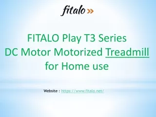 Treadmill Online - Fitalo Play T3 Lite Treadmill