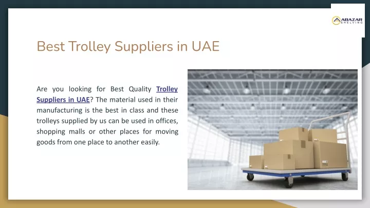 best trolley suppliers in uae