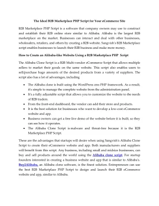 the ideal b2b marketplace php script for your