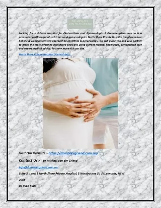 looking for a private hospital for obstetricians