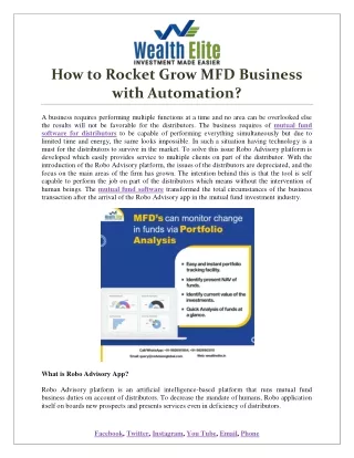 how to rocket grow mfd business with automation