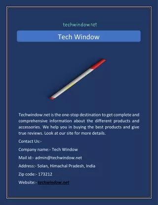 Tech Window