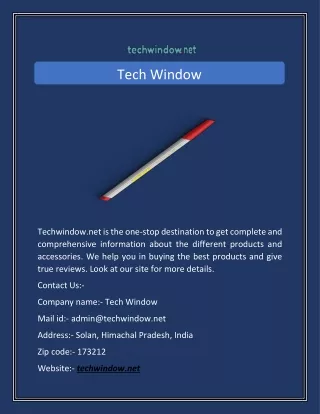 tech window