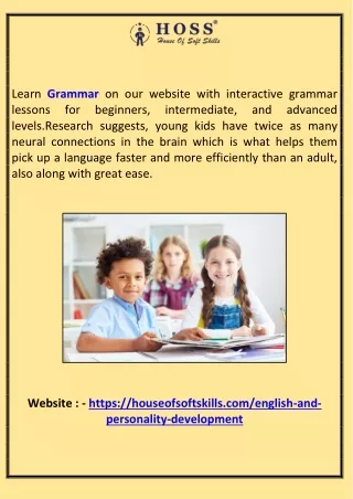 learn grammar on our website with interactive