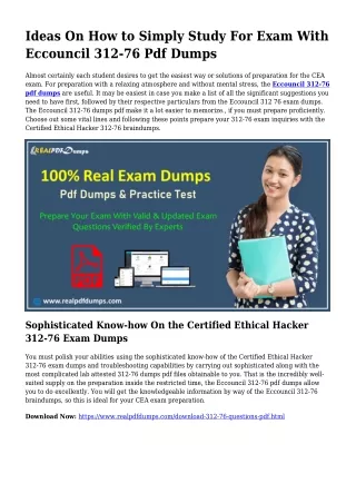 Practical Your Preparation By 312-76 Pdf Dumps