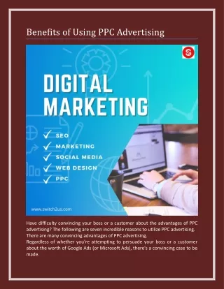 benefits of using ppc advertising