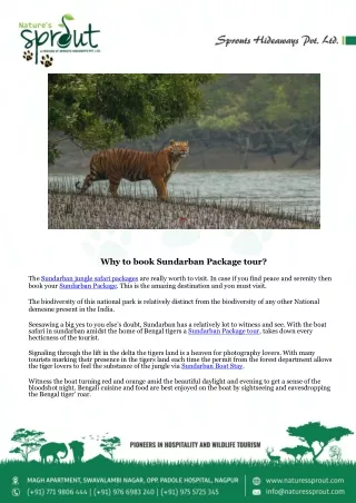 Why to book Sundarban Package tour | Sundarban Jungle Safari packages