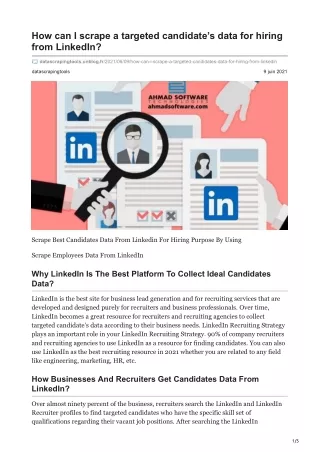 how can i scrape a targeted candidate s data