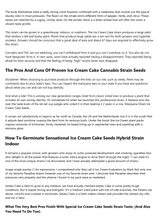 The 17 Worst Kinds Ice Cream Cake Strain Seeds Info Influencers You Observe On P