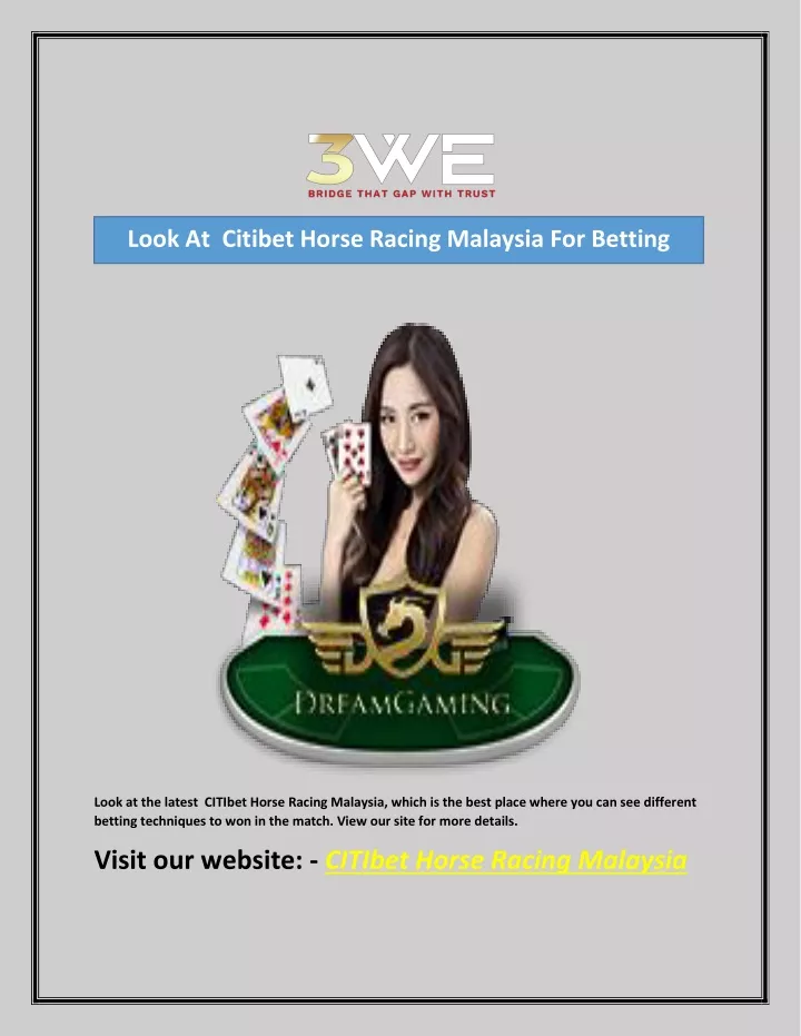 look at citibet horse racing malaysia for betting