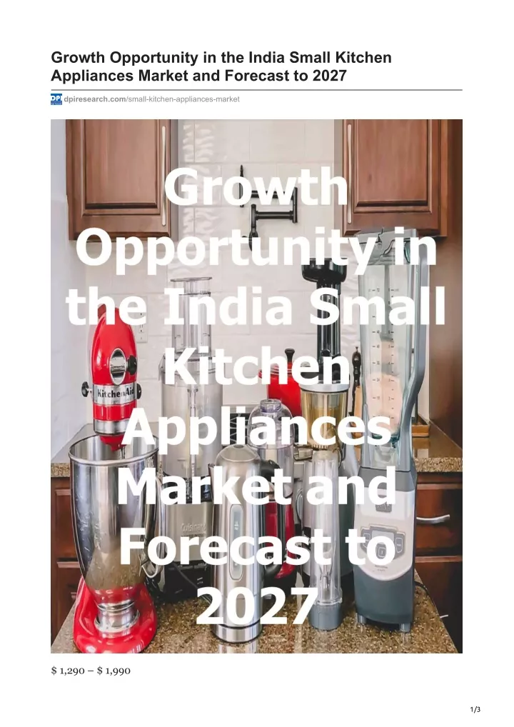 growth opportunity in the india small kitchen