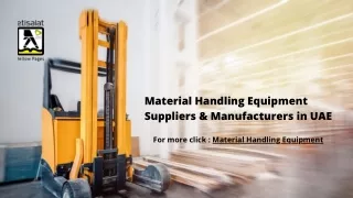 Material Handling Equipment Suppliers & Manufacturers in UAE