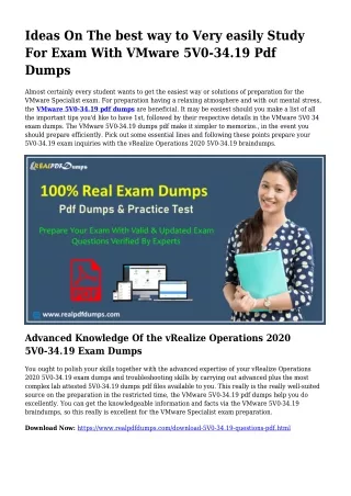 Practical Your Preparing Through 5V0-34.19 Pdf Dumps