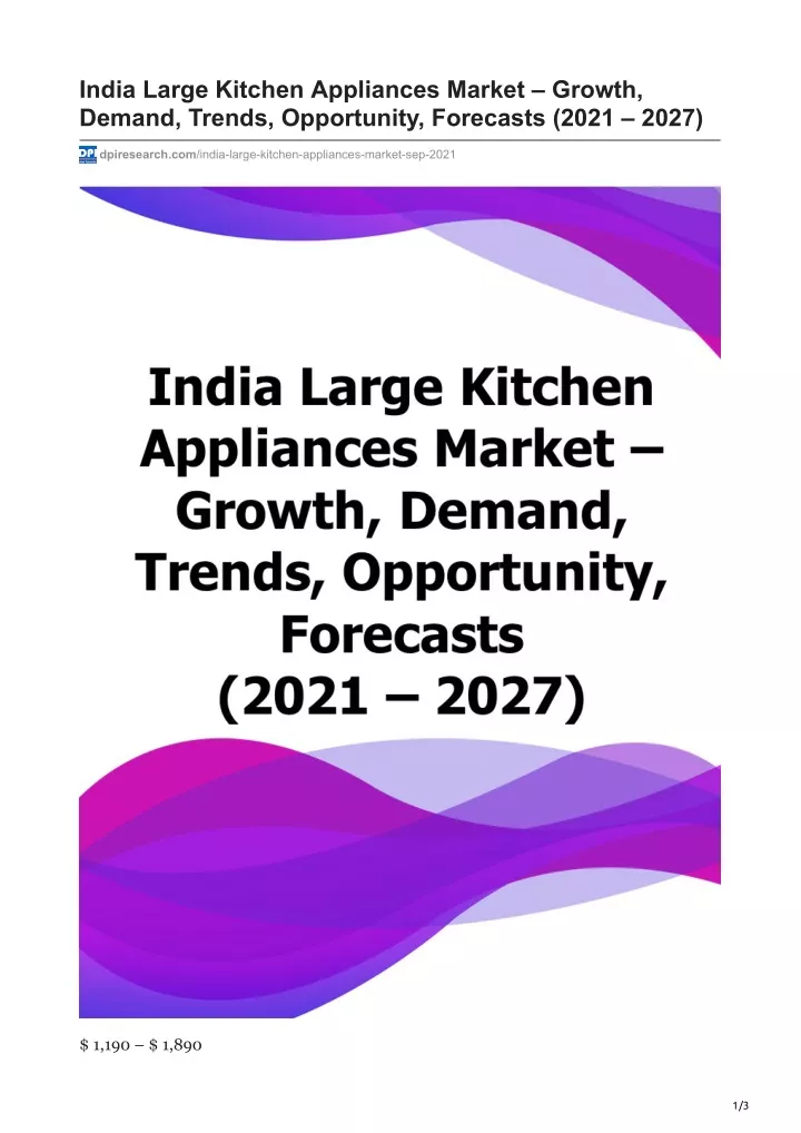 india large kitchen appliances market growth