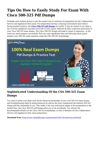 500-325 Pdf Dumps The Reasonable Planning Source