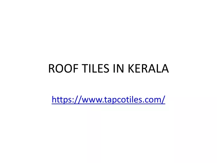 roof tiles in kerala