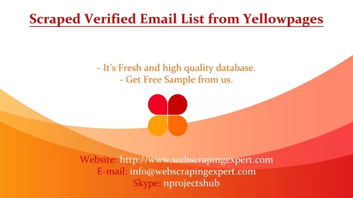 scraped verified email list from yellowpages