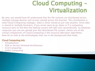 cloud computing virtualization