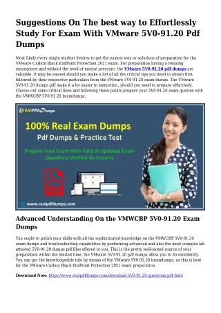 5V0-91.20 PDF Dumps To Take care of Planning Problems