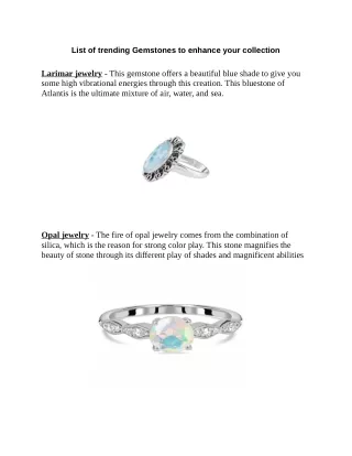 list of trending gemstones to enhance your