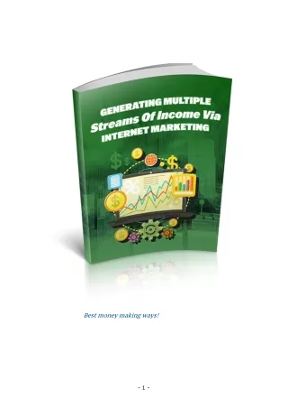 Generating Multiple Streams of Income via Internet Marketing