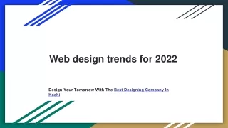 Web design trends for 2022