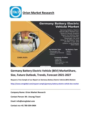 Germany Battery Electric Vehicle (BEV) MarketShare