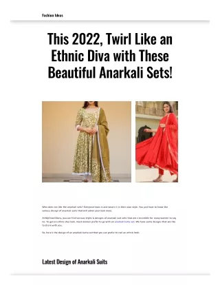 This 2022, Twirl Like an Ethnic Diva with These Beautiful Anarkali Sets!
