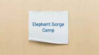 Elephant Gorge Camp