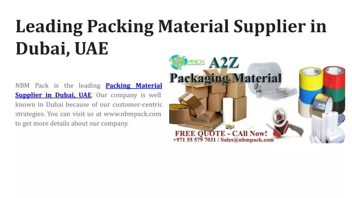 leading packing material supplier in dubai uae