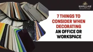 Things to Consider When Decorating an Office or workspace
