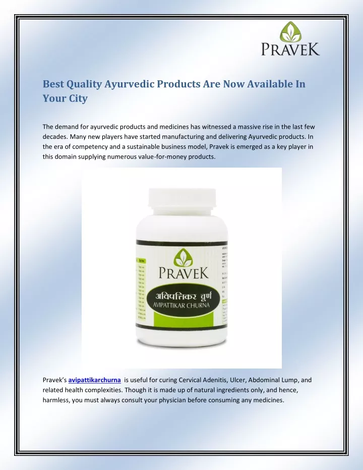 best quality ayurvedic products are now available