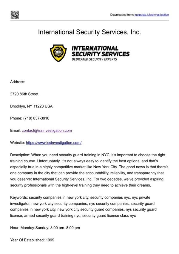 International Security Services, Inc.