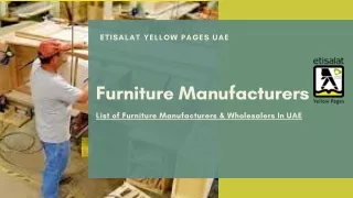List of Furniture Manufacturers & Wholesalers In UAE