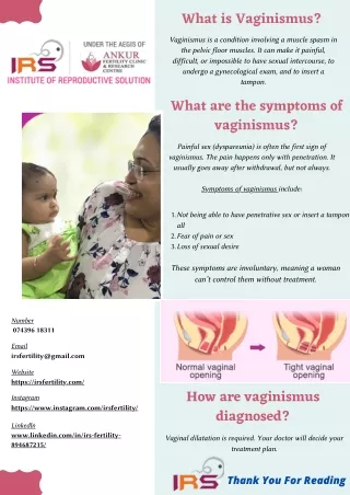 How is vaginismus managed and treated?