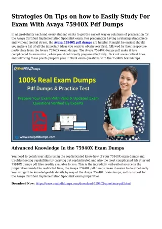 Polish Your Expertise With the Enable Of 75940X Pdf Dumps