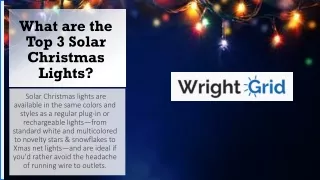 What are the Top 3 Solar Christmas Lights