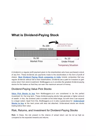 what is dividend paying stock