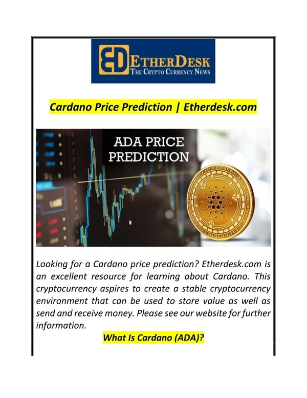 Cardano Price Prediction | Etherdesk.com