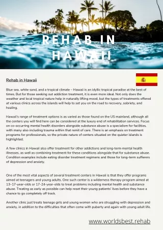 rehab in hawaii
