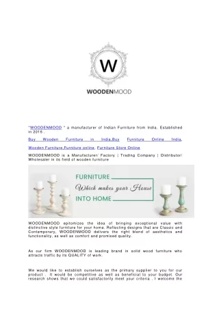 Buy Wooden Furniture in India