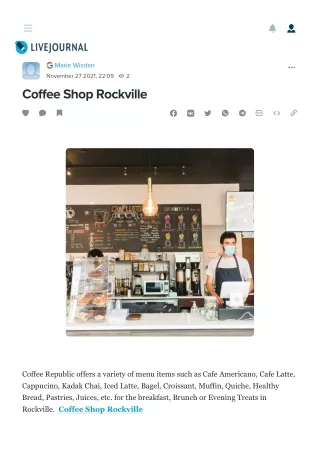 Coffee Shop Rockville