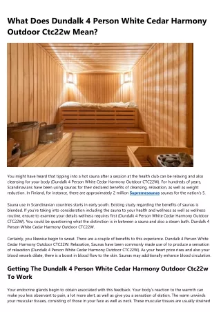 A Supreme Saunas Success Story You'll Never Believe
