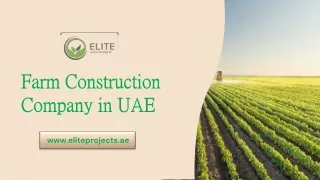 Farm Construction Company in UAE