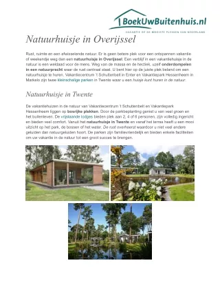 natuurhuisje in overijssel