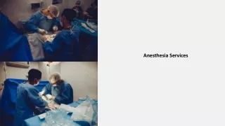 anesthesia services